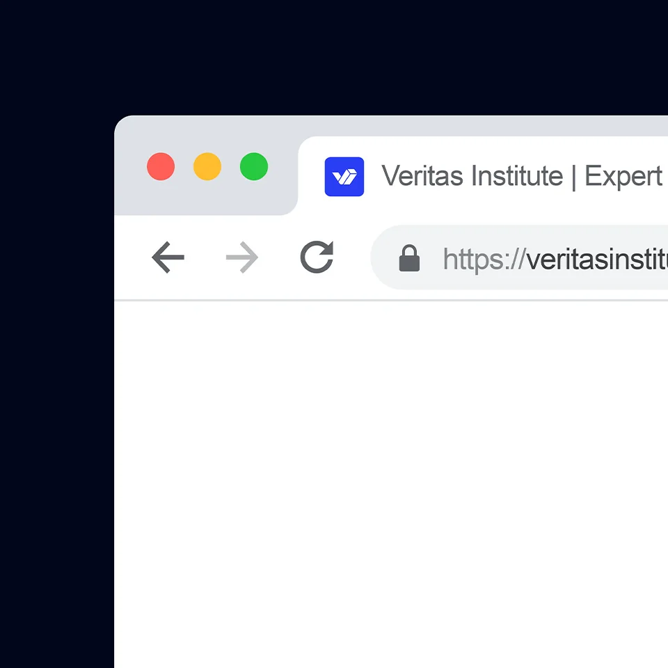Veritas Institute browser tab favicon and title bar